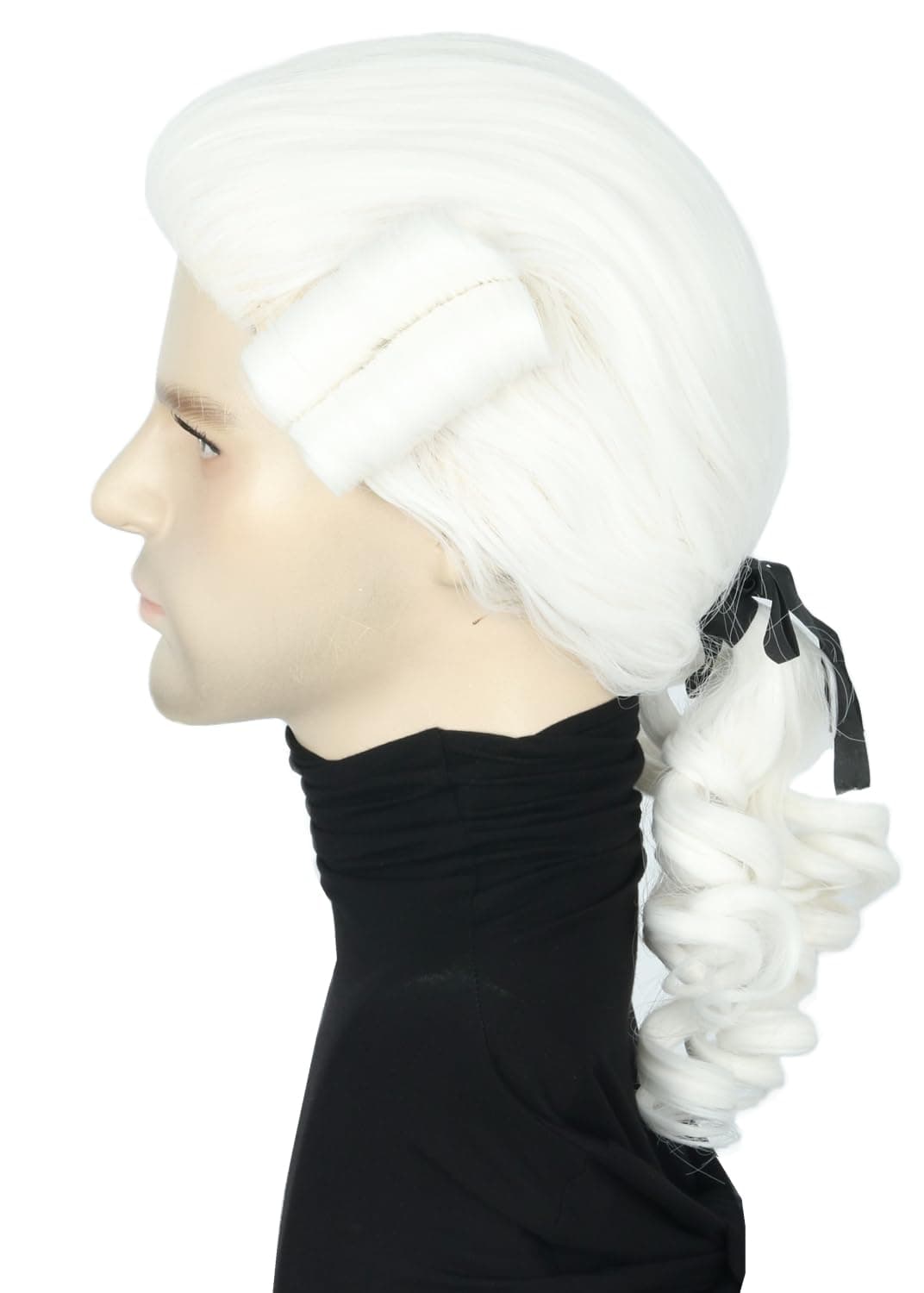 Topcosplay Men or Women Colonial Historical Judge Costumes Wig White Halloween Party Wigs