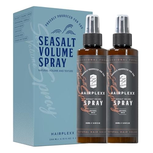Hairplexx Sea Salt Volume Hair Spray for both Men and Women Natural Thick and Volumizing Hair Look with Matte Finish and Natural Hold Paraben Free 676 Fl Oz Pack of 2 Ocean Fresh