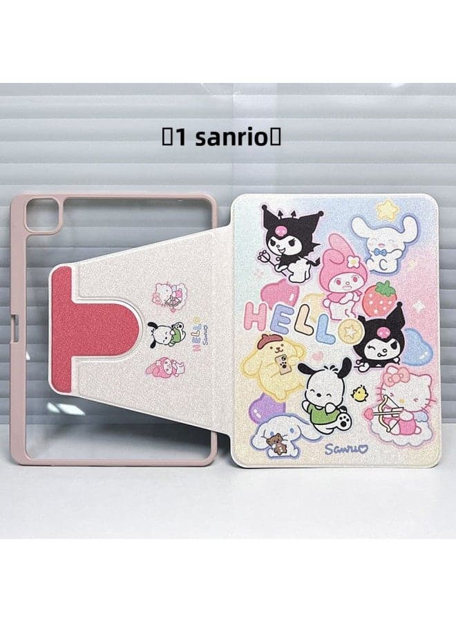 Suitable For Apple IPad Flat Set Pro Transparent Acrylic Air10.9 Creative 10 Generation Painted Protective Shell For Foreign Trade-Color:I Sanrio】-Applicable Model:Air4/5 10.9 Inch/2024Air11 Inch Un