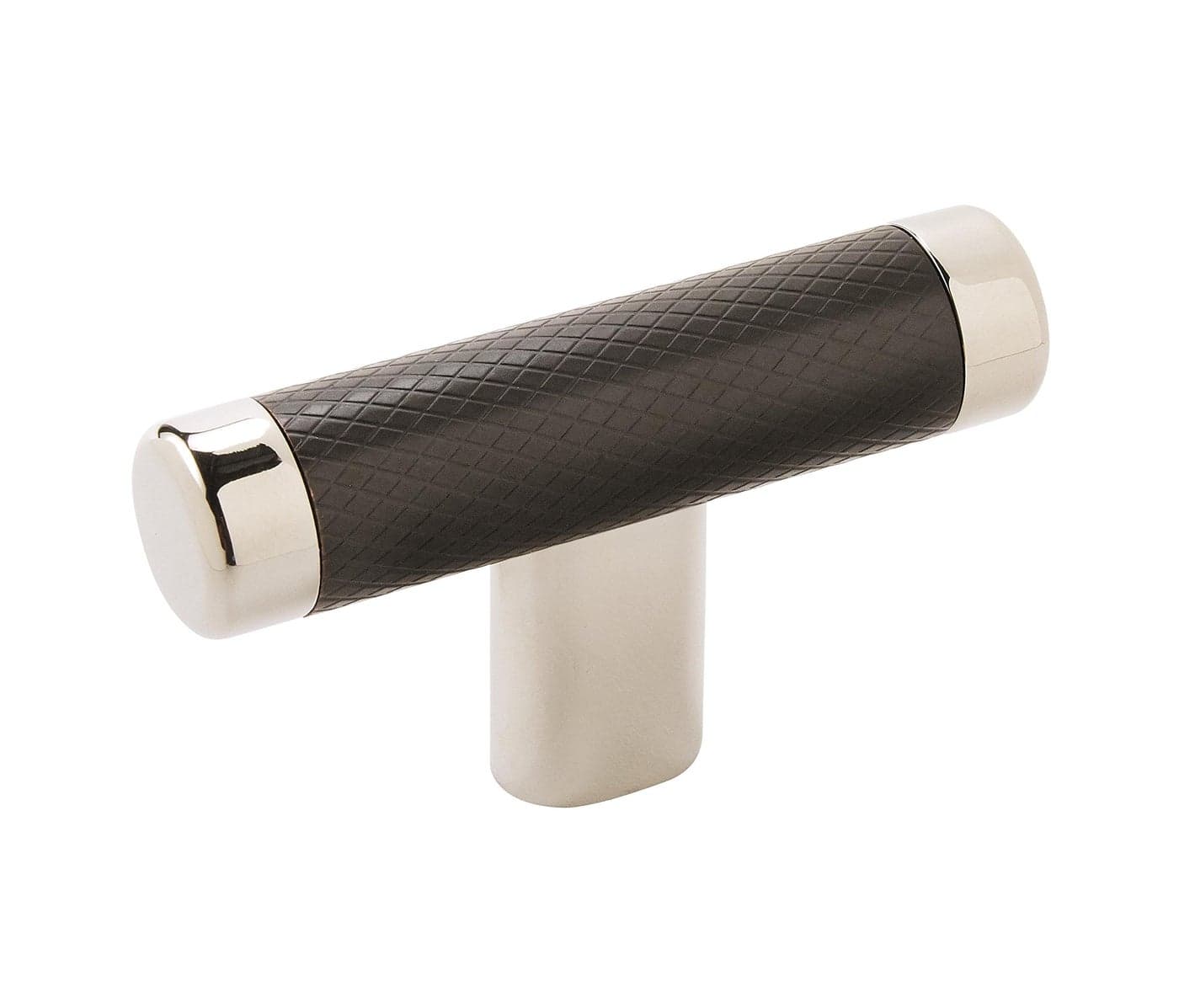 Amerock | Cabinet Knob | Polished Nickel/Black Bronze | 2-5/8 inch (67 mm) Length | Esquire | 1 Pack | Drawer Knob | Cabinet Hardware