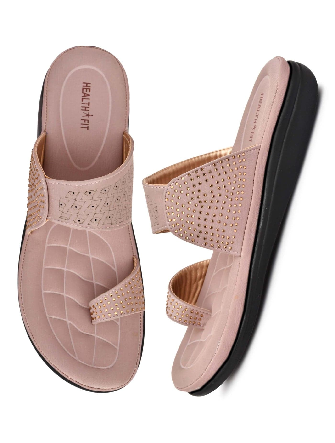 EXTRA SOFT Women's Comfortable Memory Foam Doctor Slippers/Flip-Flops|Fashionable Casual & Stylish|Lightweight & Breathable|Outdoor Synthetic Casual Chappals Sandals Ladies & Girls HF24PP UK-4