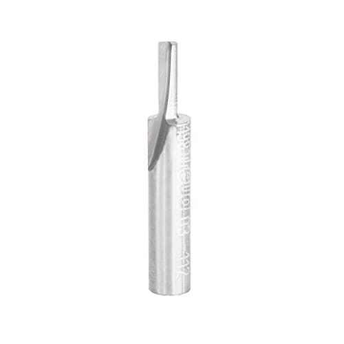 Freud 03-112: 1/8" (dia.) Single Flute Straight Bit with 1/4" shank, 1-1/2" overall length
