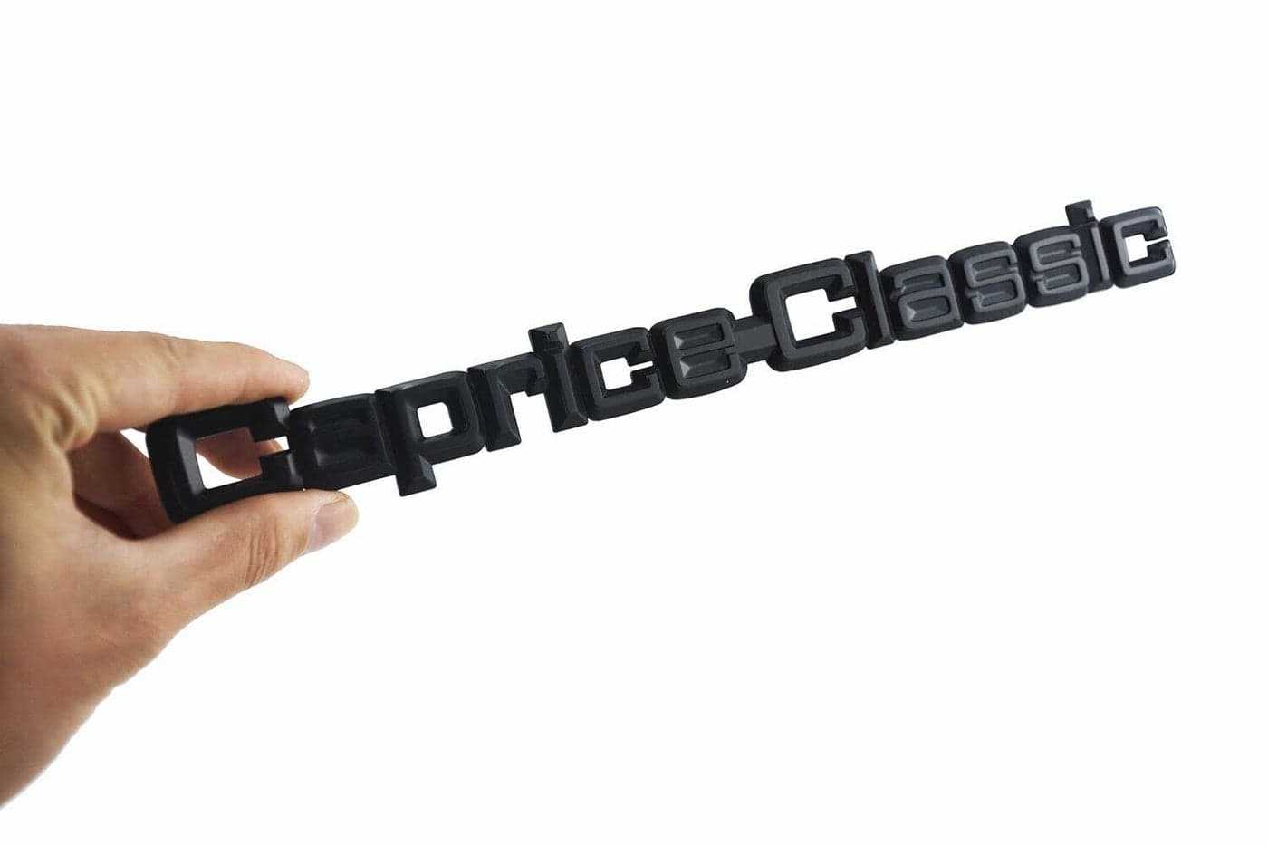 1Pc Caprice Classic Trunk Lid Emblem 3D Letter Plastic NamePlate Car Badge Sticker Replacement for 1980-1990 Caprice-Classic Brougham LS 20606499 (Matte Black)