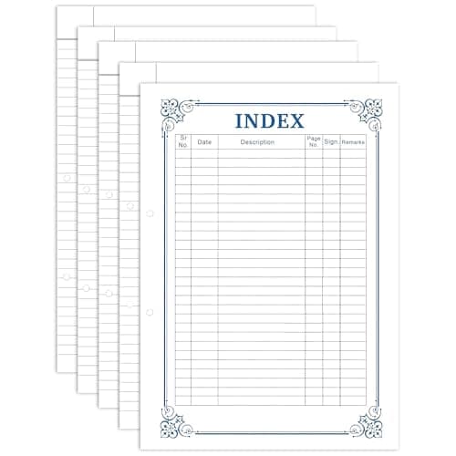 Lakeer A4 Ruled White Project Sheets Loose Leaf Filler Paper, 100 Sheet, 11.3 x 8.7 Inch, (Single Side Ruled), for Art & Craft, Project, Presentation, Etc,