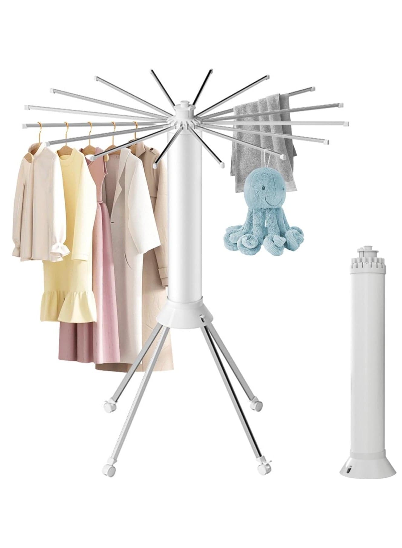 Tripod Clothes Drying Rack Foldable Portable Space Saving Cylinder Laundry Stand for Indoor Outdoor Tripod Clothes Drying Rack