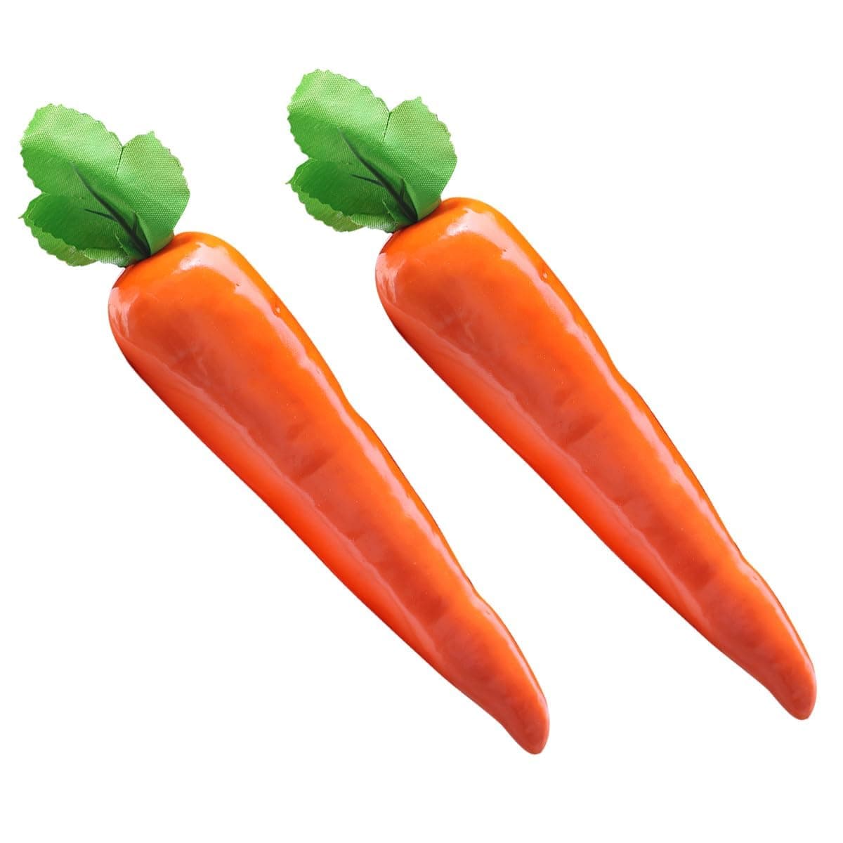 Crystu Artificial Carrot Artificial VegetablesFruitsSpices for Decoration with Hanging Carrot Artificial Vegetables for Home Decor Artificial Vegetables for Decoration Pack of 2 pc