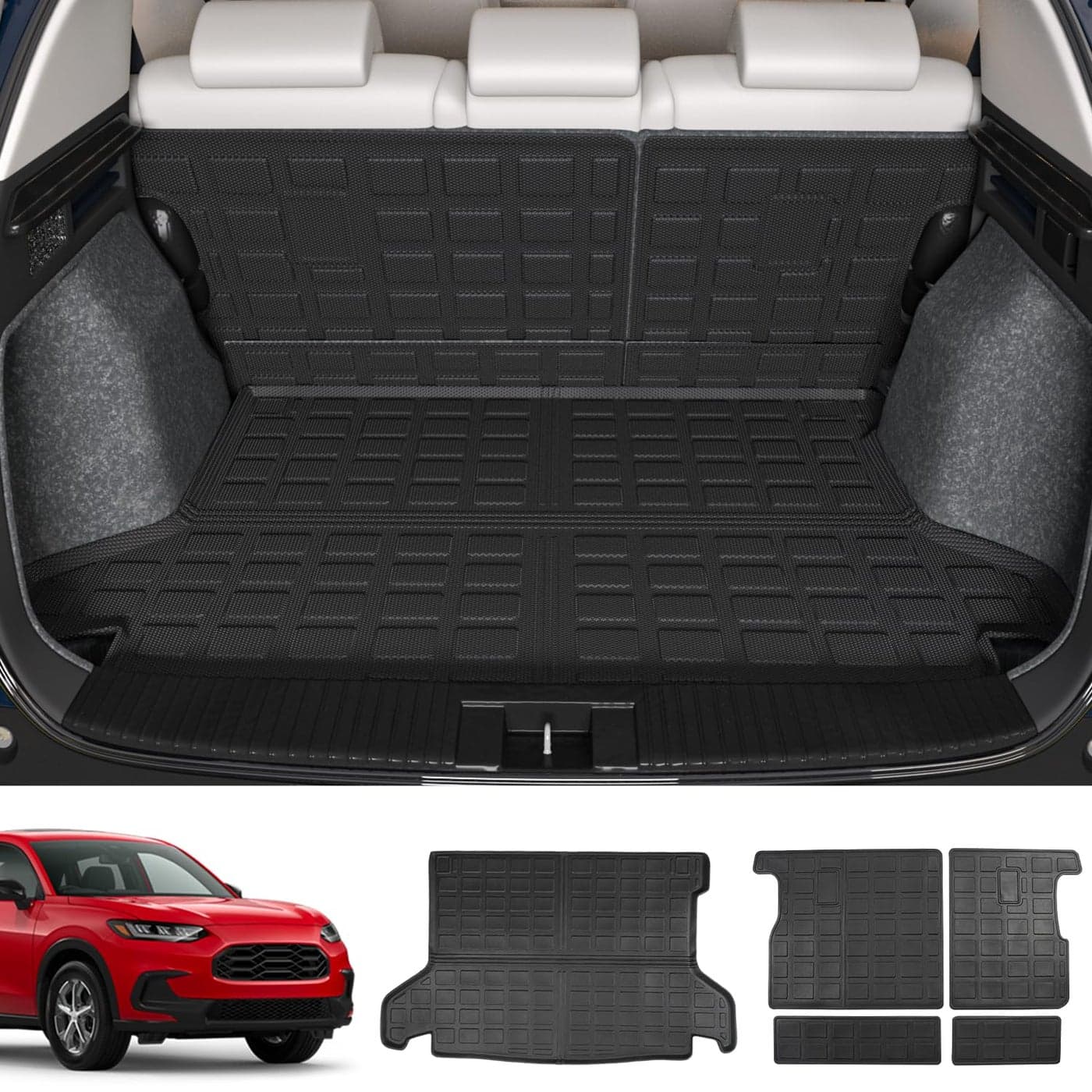 xipoqix Cargo Mat Compatible with 20162022 Honda HRV Cargo Liner Trunk Mat Backrest Trunk Liner Replacement for 20162022 Honda HRV Accessories