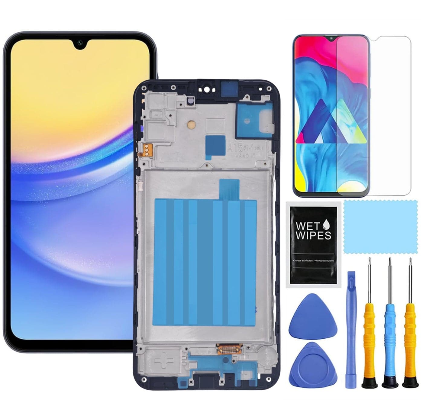 ZTOOYO for Samsung Galaxy A15 5G Screen Replacement for Samsung A15 Screen Replacement with Frame kit for Samsung A15 4G / 5G A156u A156m s156vl A156w LCD Touch Display digitizer Assembly 6.6 Inch