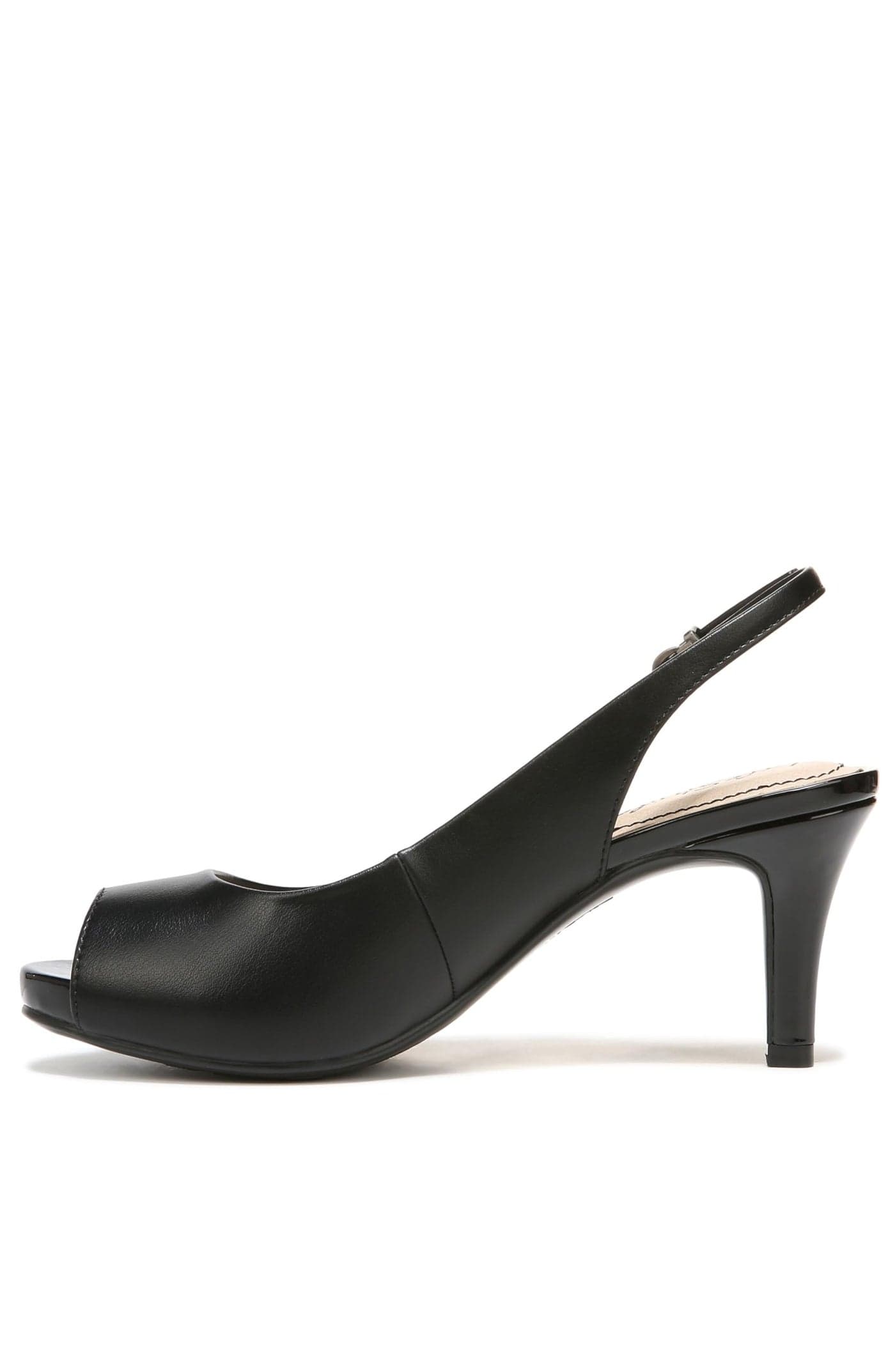 LifeStride Women's Teller Platform Pump,Black Smooth,8 M US