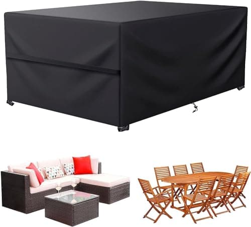LCOGD Patio Furniture Cover Outdoor Furniture Covers Waterproof General Purpose Outdoor Sofa Sets Covers Heavy Duty Windproof AntiUV 110Lx78Wx30H
