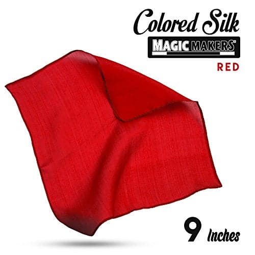 Magic Makers Professional Grade 9 Inch Magician's Silk - Red
