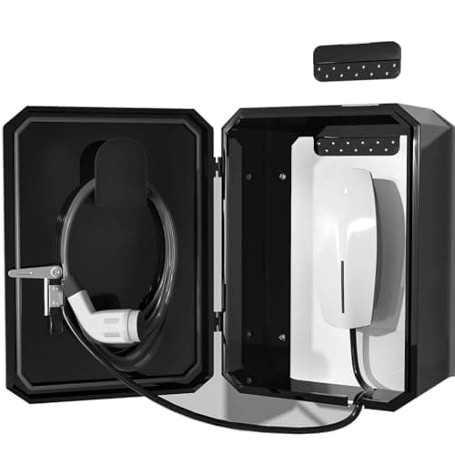 Wall-Mounted 1.2mm Cold Rolled Steel Electric Vehicle Charging Protection Box for Tesla, Waterproof Indoor/Outdoor Enclosure with Lock | Seamless One-Piece Design.