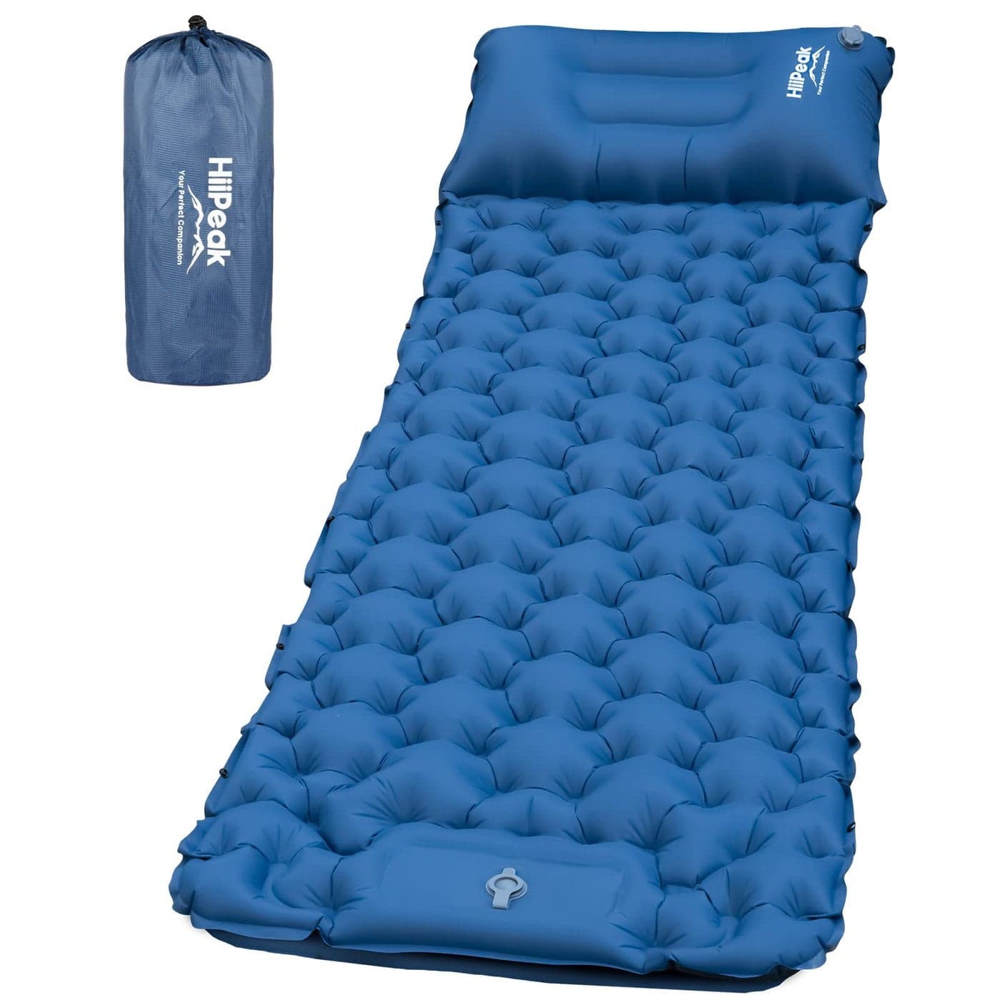 HiiPeak Sleeping Pad for Camping Ultralight Inflatable Sleeping Mat with Builtin Foot Pump Pillow Upgraded Compact Camping Air Mattress for Tent Backpacking Hiking