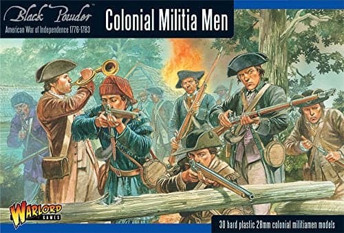 Warlord Black Powder Revolutionary War Colonial Militia Men 1:56 Military Wargaming Plastic Model Kit 302013402