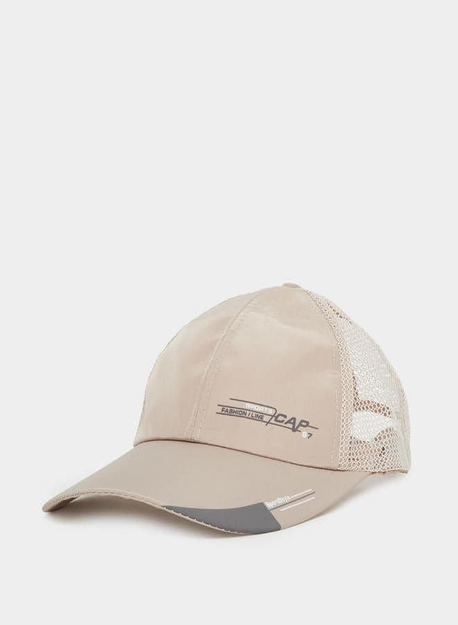 Men Letter Print Baseball Cap with Mesh Back
