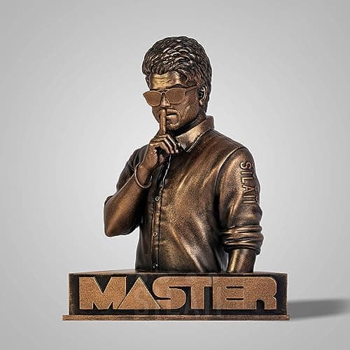 SILAII Master Thalapathy Vijay Sculpture - 5 INCH, Antique Bronze Colour