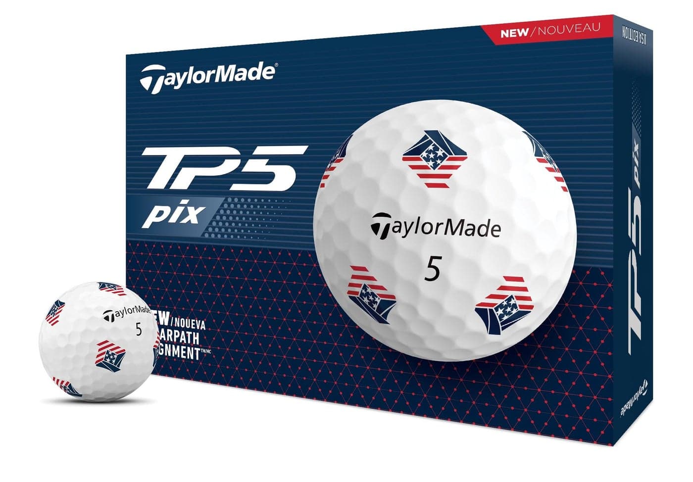 TaylorMade Golf 2024 TP5 PIX3.0 USA Dozen Balls