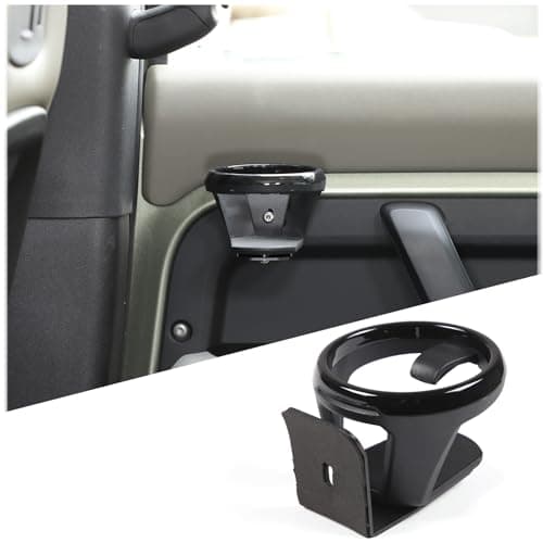 Car Front Rear Door Cup Holder, Expander Drink Holder Water Cup Holder Compatible with Land Rover Defender 90 110 130 2020 2021 2022 2023 2024 2025 (Black)