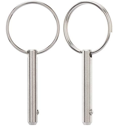 2 Pack Quick Release Pins, Diameter 3/16 inch(5mm), Usable Length: 0.95inch(24mm) ,Full 316 Stainless Steel Marine Hardware Bimini Top Pin for Ship Outfitting/Shipbuilding
