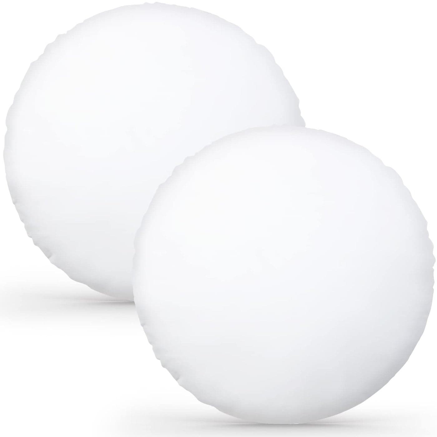 Roowest 2 Pack Large Round Pillow Insert Diameter Cozy Oversized Cushion Insert Decorative for Sofa Couch Decor Seating Cushion Floor Meditation Pillow Replacement18 InchWhite