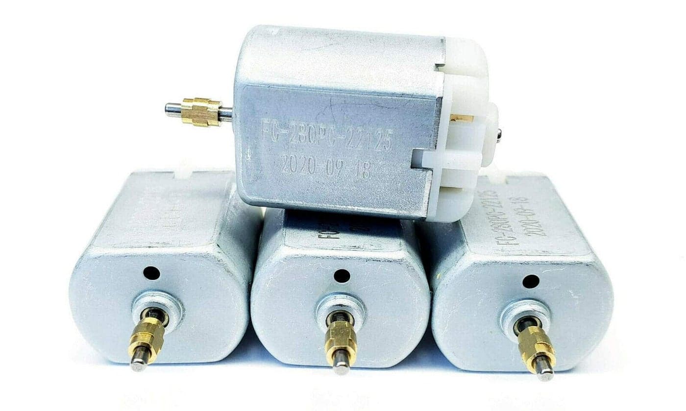 4 Pack - 10mm Brass Collar Shaft FC-280PT-22125 Central Door Lock Actuator Motor, Brass Collar Shaft, Power Locking Repair Engine Replaces Mabuchi