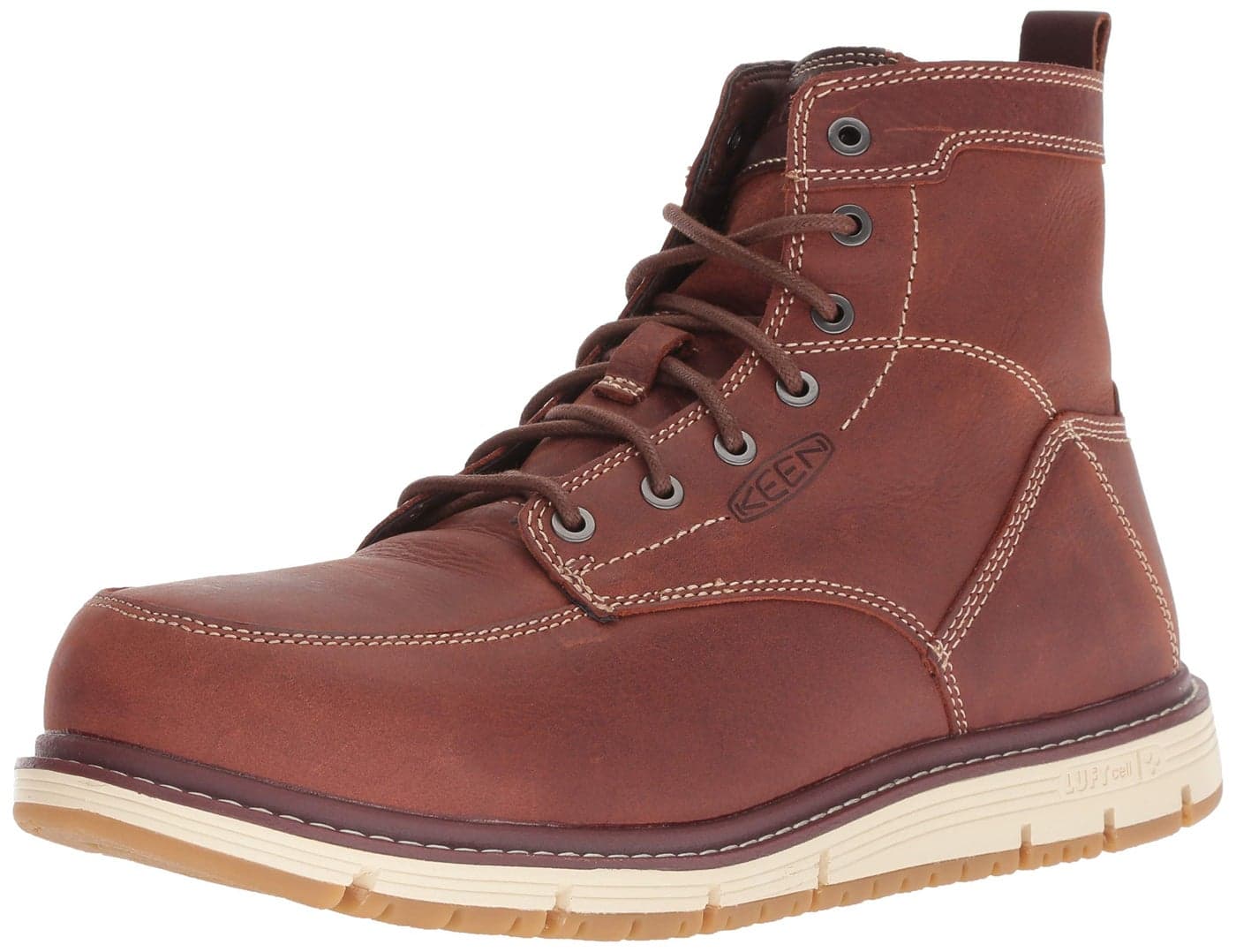 KEEN Utility Mens San Jose 6 Alloy Toe Work Boot GingerbreadGum 12 Wide US