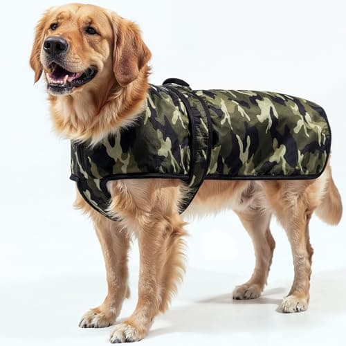 Wow Dog Dog Winter Jacket – (Camouflage Army, (6XL) 30 Inch) | Ultra Warm Coat for Grown Adult Dogs | Windproof, Adjustable & Easy to Clean | Ideal for Cold Weather | Indoor & Outdoor Use