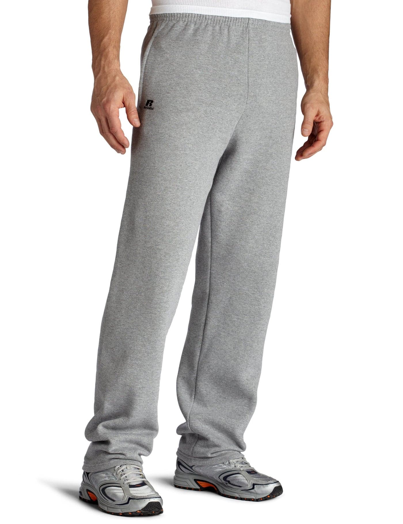 Russell Athletic Mens DriPower Open Bottom with Pockets Sweatpants Oxford XLarge US