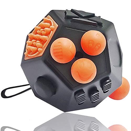 UOOEFUN Kids Fidget ToysPrime Fidget ToysDodecagon Cube Toy Relief Stress and Anxiety Depression Anti for Children and Adult with AutismADD ADHD OCD Black A1