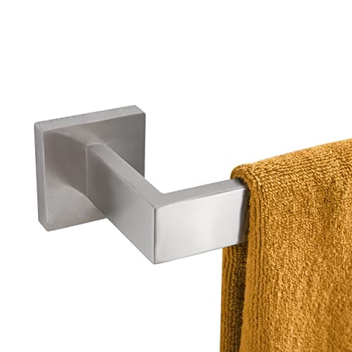 KOKOSIRI 16Inch Single Towel Bar Bathroom Kitchen Towel Holder Wall Mounted SUS304 Stainless Steel Towel Rack Brushed Nickel B4003BRL16