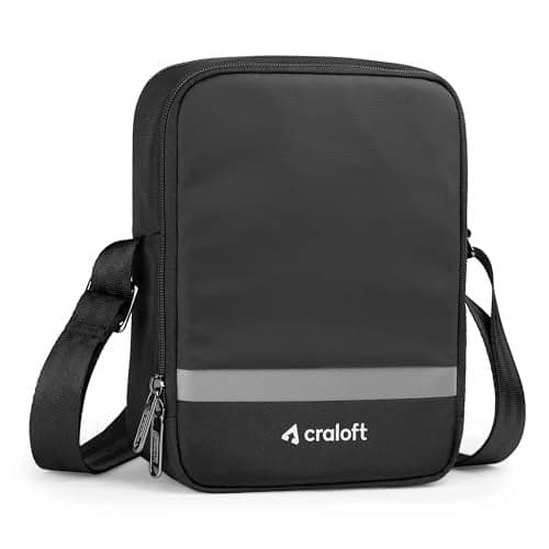 CRALOFT Travel Crossbody Sling Bag for Man, Water-Resistant Polyster Small Shoulder Bag for Office Business, Multi-Pocket Messenger Side Bag for Passport, Mobile, Charger, Cash