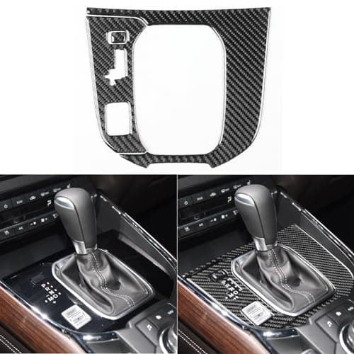 NVCNX Real Premium Carbon Fiber Car Center Console Gear Shift Panel Cover Trim Interior Accessories Compatible with Mazda CX9 CX-9 2016 2017 2018 2019 2020 2021 2022 2023 Black