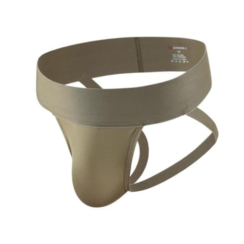 BRODDLE Men's Jockstrap Nylon Pouch 2.5 Inch Wide Band Performance Workout Daily Sports Athletic Supporters Green Large