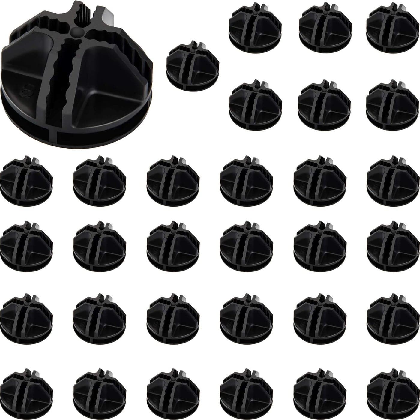 32 Pieces Cube Connectors Plastic Storage Wire Cube Organizer ABS Connectors for Modular Closet Storage Organizer and Wire Shelf Black