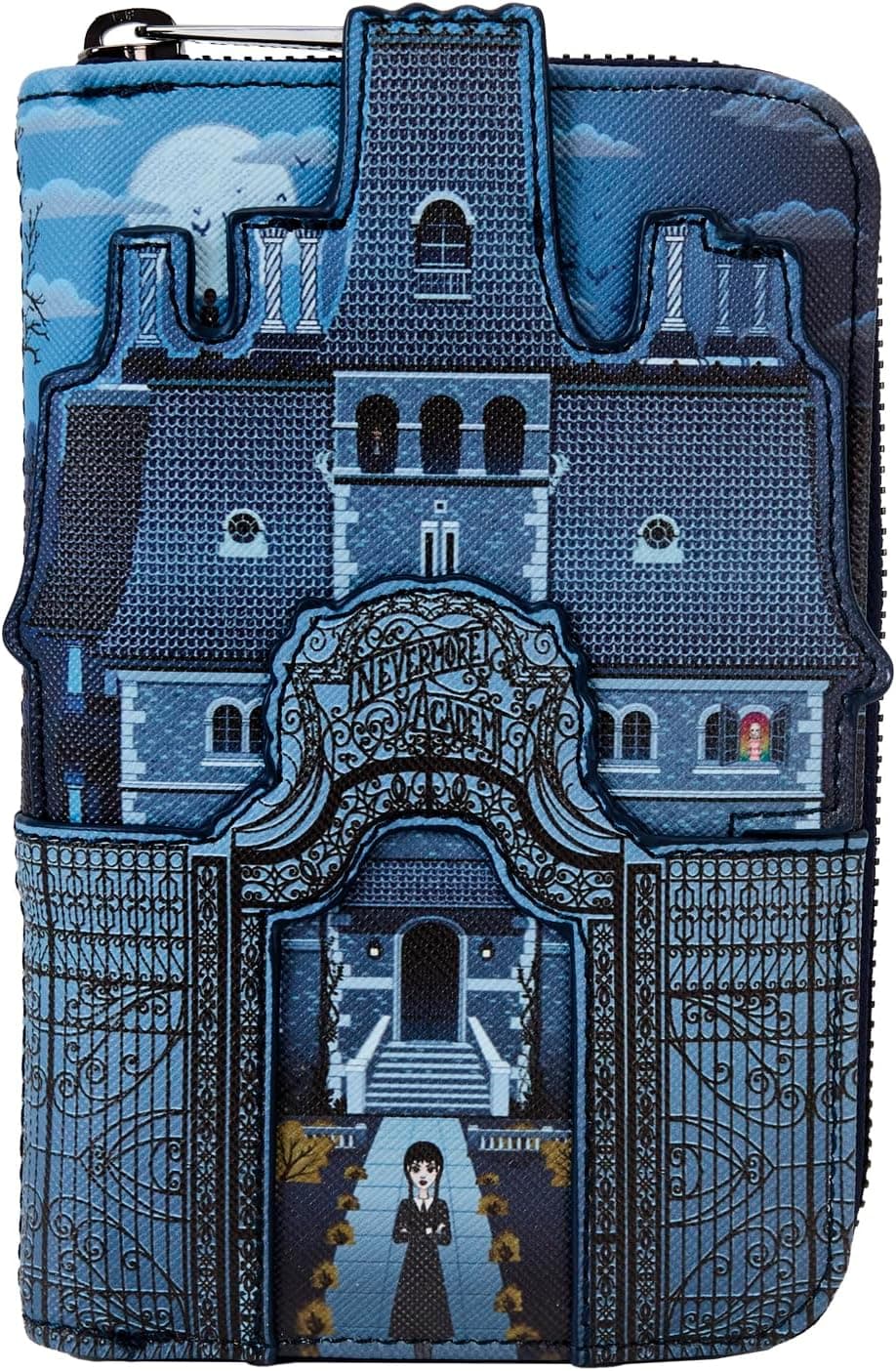 Loungefly MGM Wednesday Nevermore Castle Zip Around Wallet