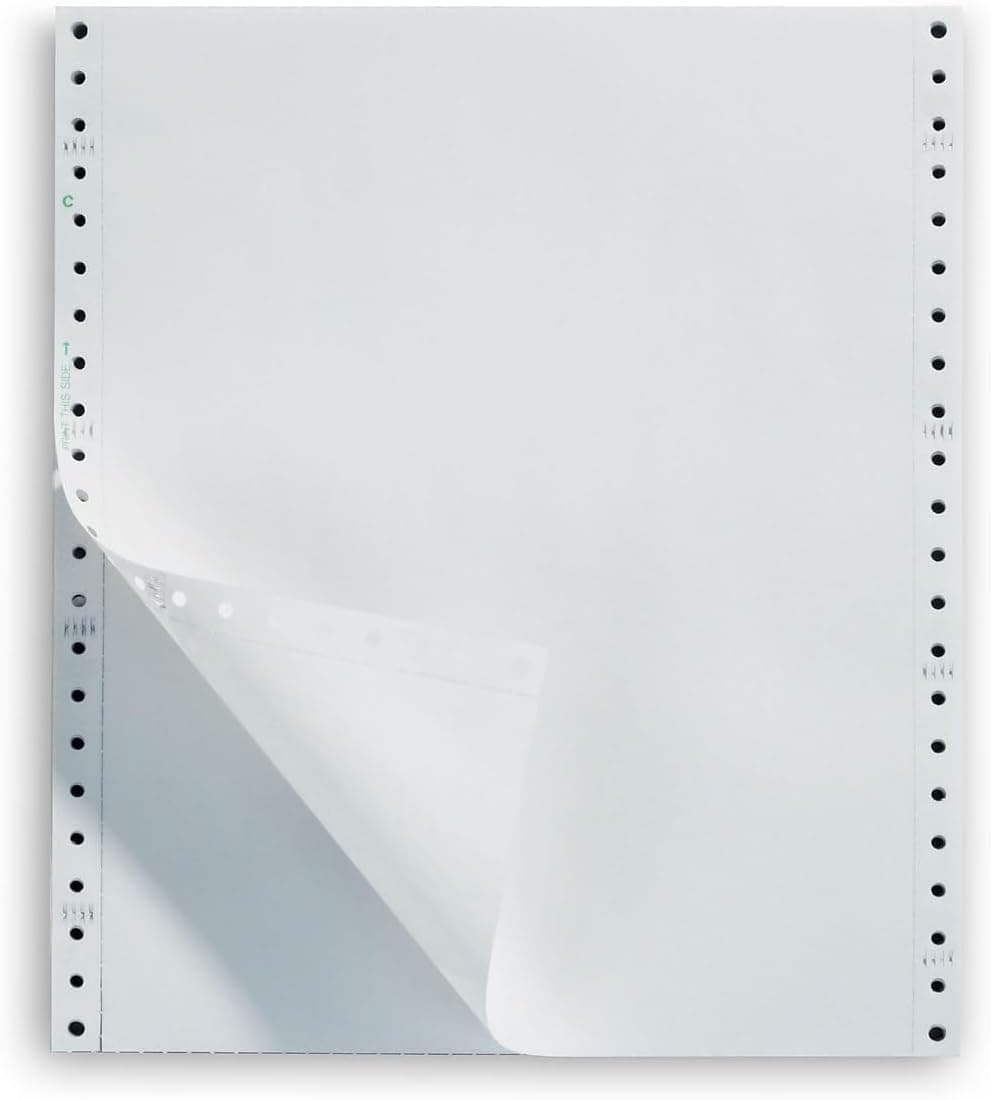 Staples Computer Paper 9 12 x 11 Perforated Blank White 15lb 3200Box