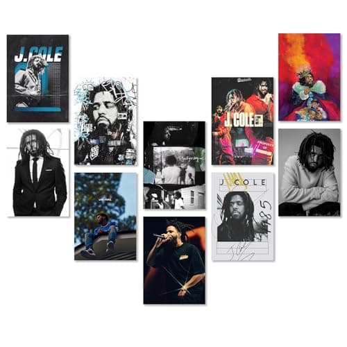 Wallgasm J Cole - Set of 8, 8x12 inch (A4 Size) 300 GSM | Rap,Music,Rapper,Poster for Room, Aesthetic Room Decor Item (J Cole)