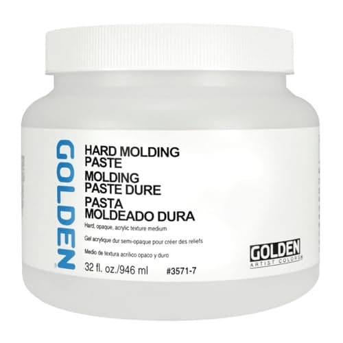 Hard Molding Paste by GOLDEN, 32 fl. oz. Jar, Professional Acrylic Paste Medium, Semi-Opaque