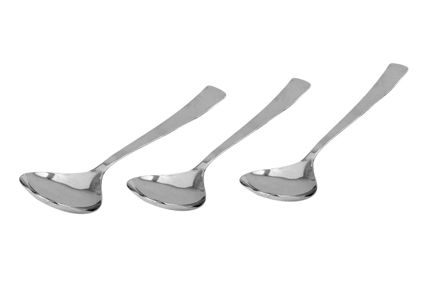 Dharam Paul Traders Stainless Steel Extra Large/deep and Heavy Service Spoon Set for Kitchen/dal/sabzi/Soup etc,Pack of 3