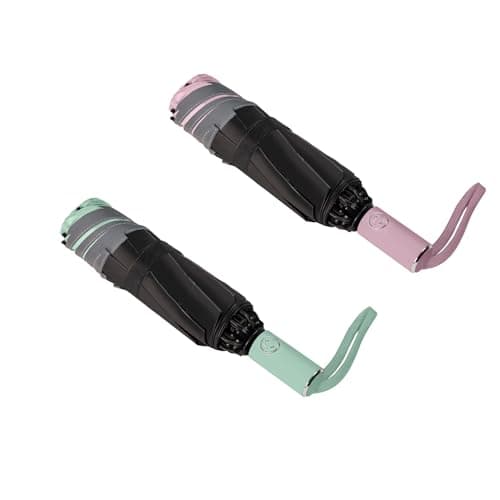 BAODINI Inverted UV Protection Umbrella for Rain and Sun Medium Size 46 inch arc Canopy UPF 50+ Rverse Compact Umbrella Auto Open Close for Travel