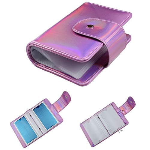 20Slots Nail Stamping Plate Case Holographic Nail Art Image Holder Rainbow Laser Design Rectangular Nail Art Plate Organize For Large Size 6X12CM Nail Art Plates Pink