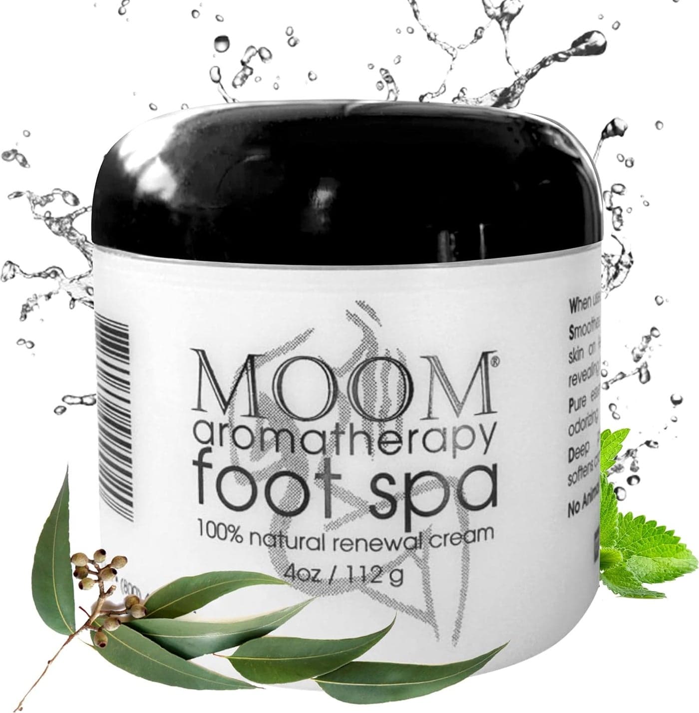 MOOM Foot Spa Cream – 100% Natural Foot Renewal, foot cream infused with Essential Oils for Soft, Smooth Feet, Aromatherapy Moisturizer for Dry, Cracked Heels,Feet,Knees,Elbows,Hands