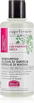 Helan Capelvenere Anti Dandruff Shampoo with Oakwood Niaouli Leaf Vegan Hair Care Solution for Sebum Control Itch Relief Scalp Health Shampoo for Greasy Hair Made in Italy Shampoos 200 ml