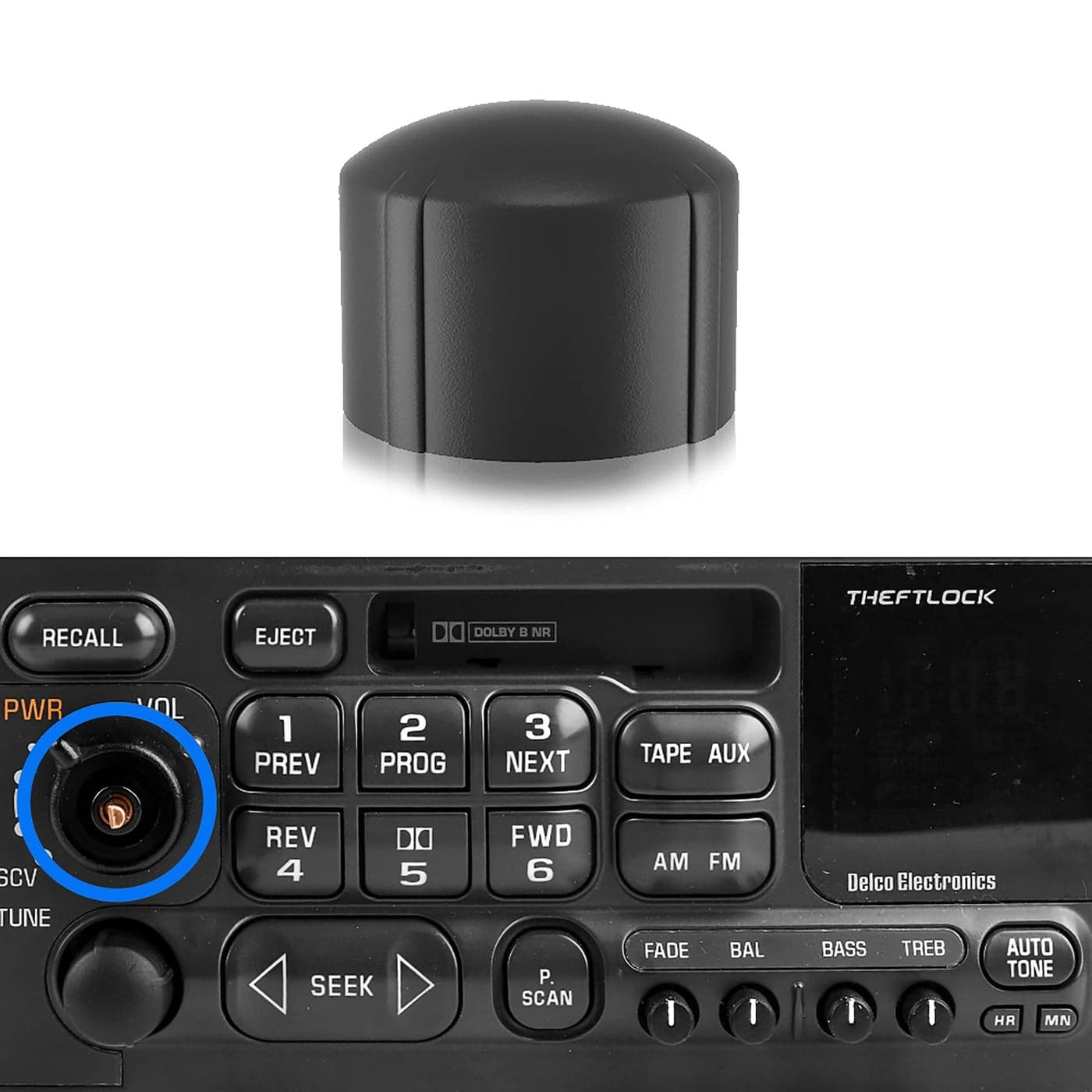 BASIKER Fit for Radio Volume Control Stereo Knobs Select GM Vehicles Replacement GM 16199583