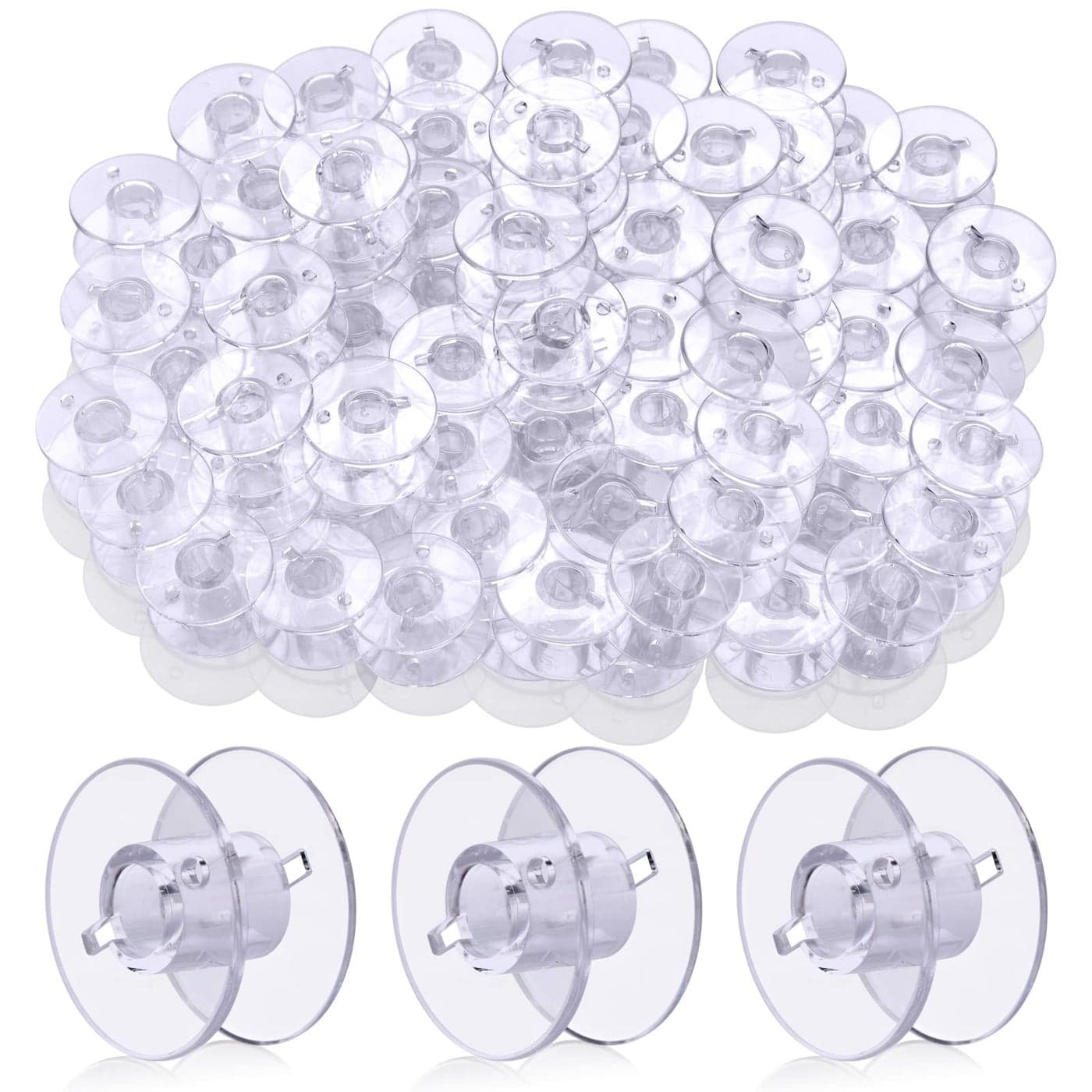 50 pcs Bobbins for Sewing Machine Eoehro Sa156 Bobbin 15j bobbins Bobbins Class 15 Sewing Machine BobbinsSewing Accessories Plastic Bobbins50 pcs