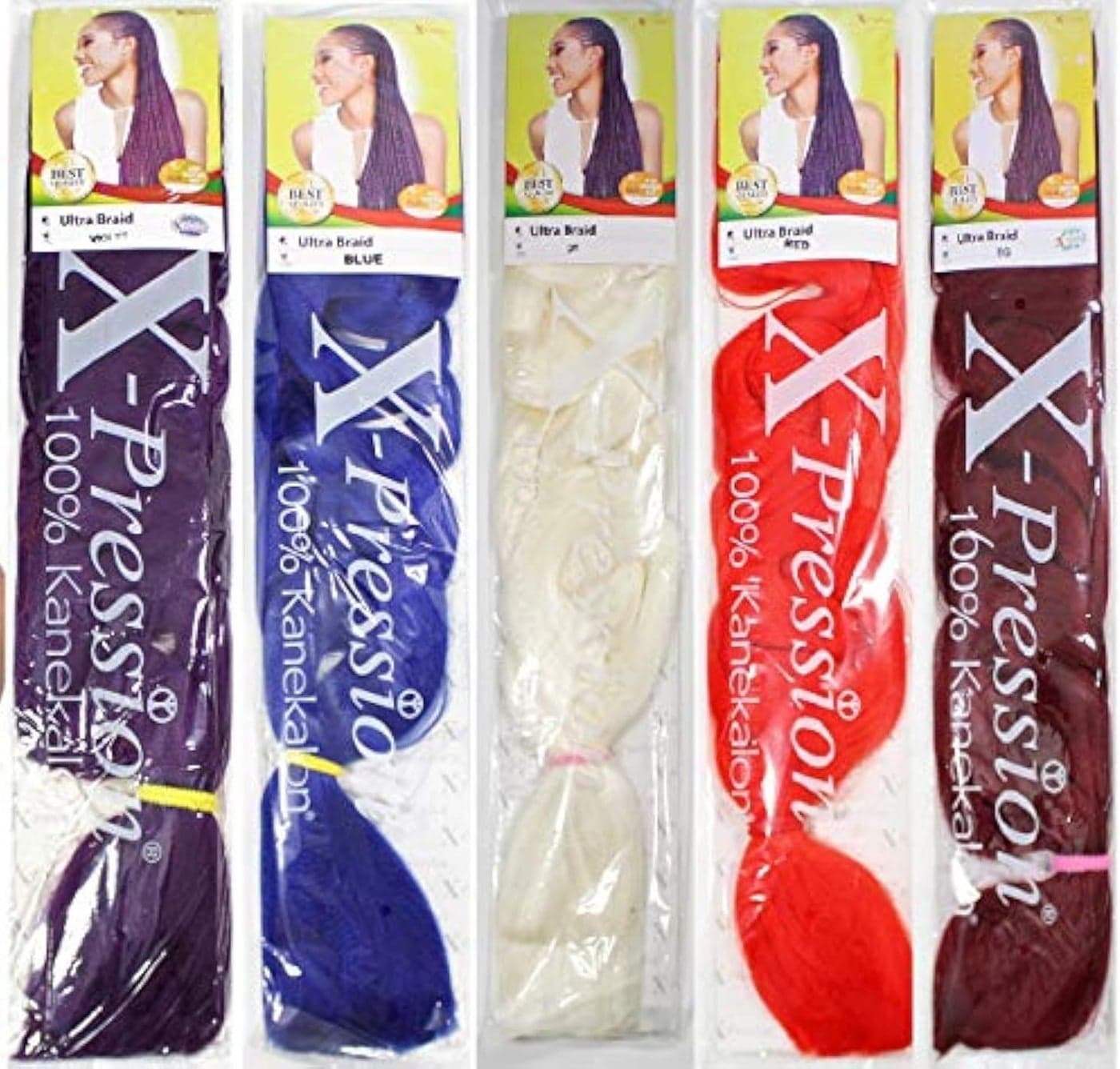 XPRESSION Xpression Ultra Hair Braid Braiding Extension Choice of Colours Violet