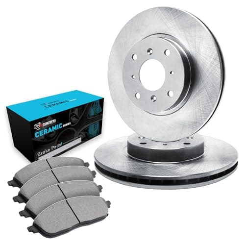 R1 Concepts Front Brake Kit Ceramic Brake Pads and Blank Brake Rotors WFWN192045 94 Front
