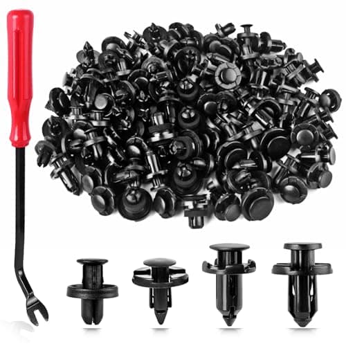 Xislet 121pcs Plastic Rivets Clips 7mm 8mm 9mm 10mm Compatible with Subaru Bumper Fender Retainers Replace 909140007 909140065 909140051 Included Removal Tool