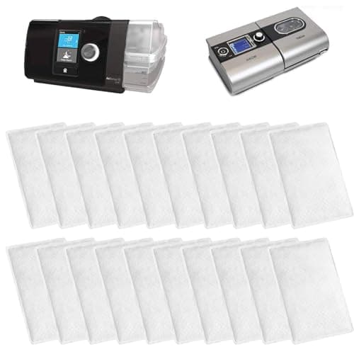 20 Packs CPAP Filters Disposable Filter Supplies for ResMed Air 10, Airsense 10, Aircurve 10, S9 Series, Airstart
