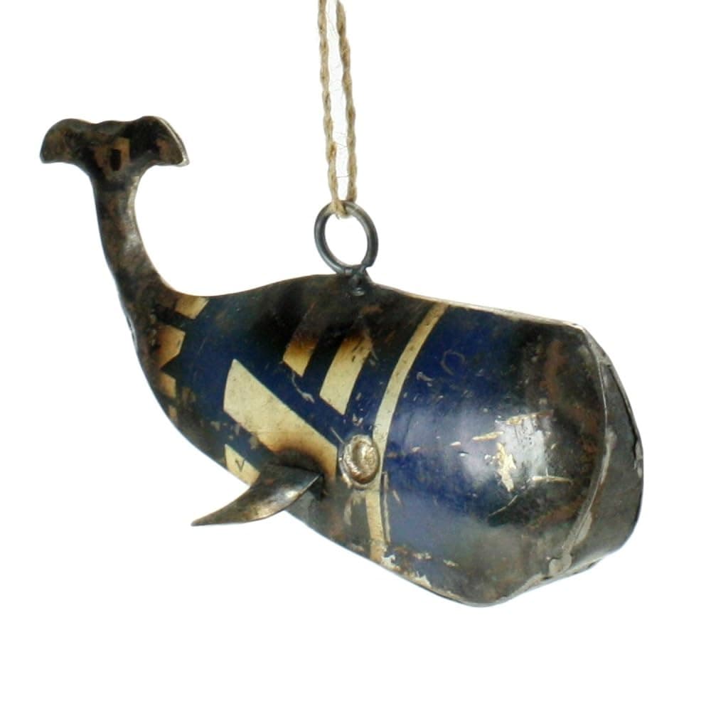 HomArt Whale 55inch Reclaimed Metal Ornament